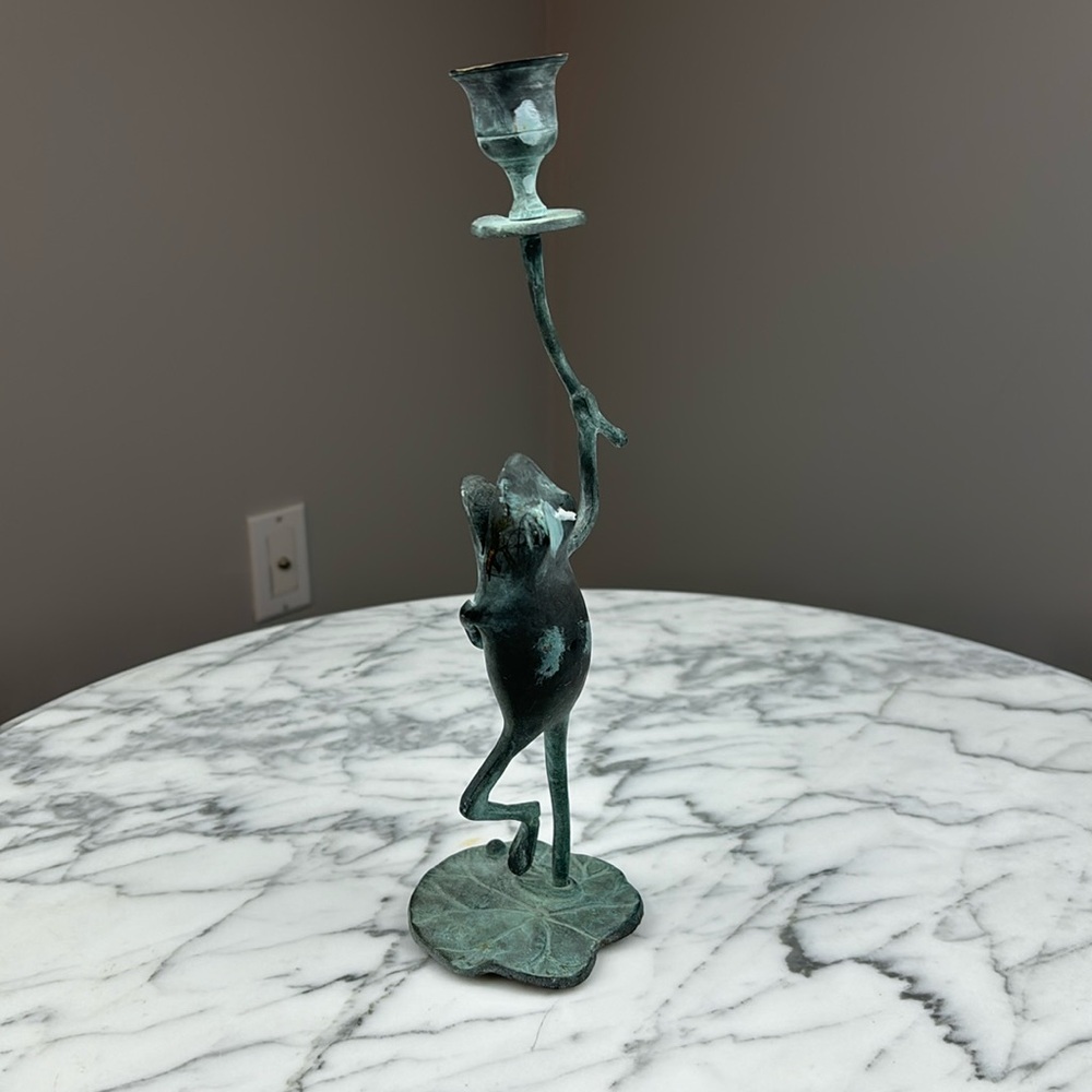 Frog Candle Stick Holder